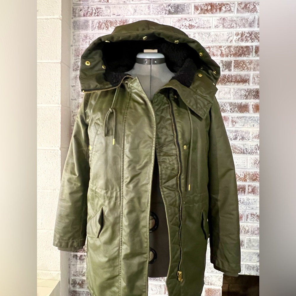 J. Crew perfect parka, olive green